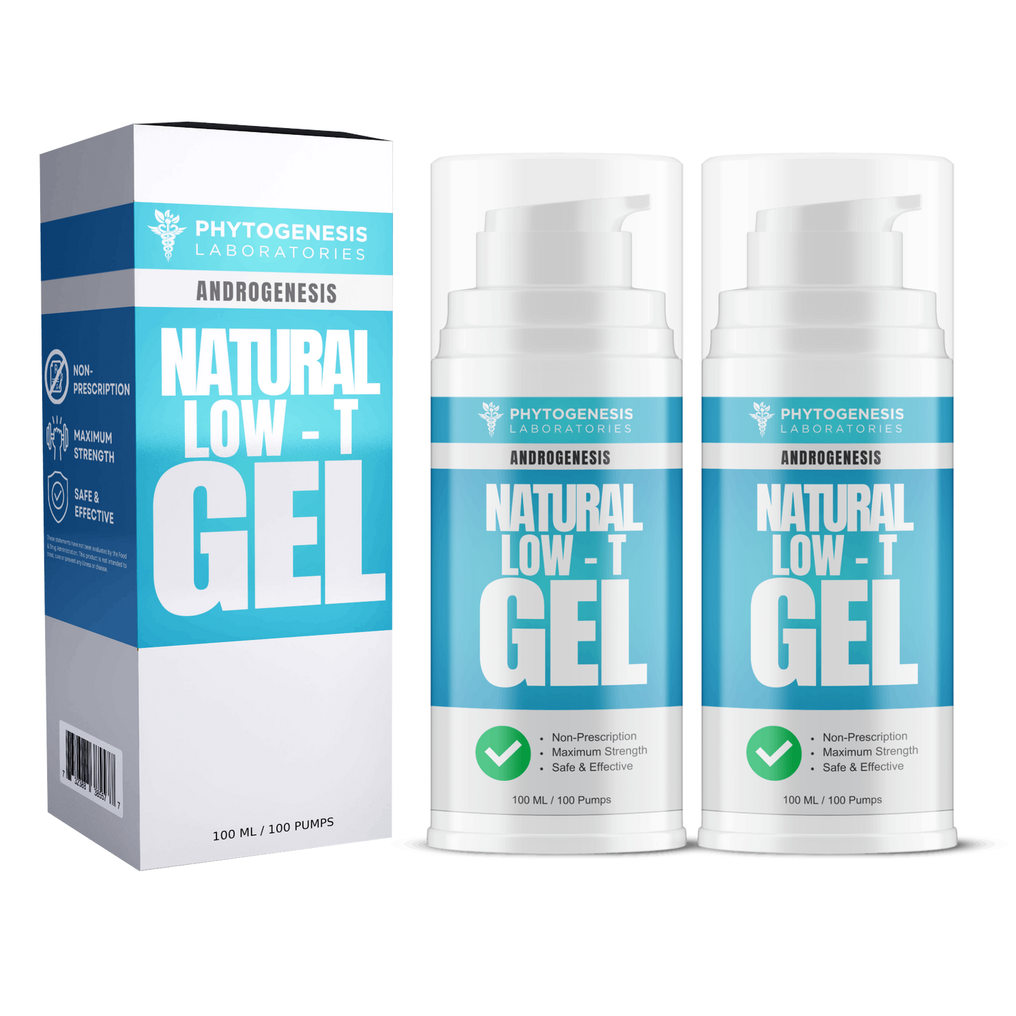 Androgenesis Natural Low-T Topical Gel 2 Month Supply