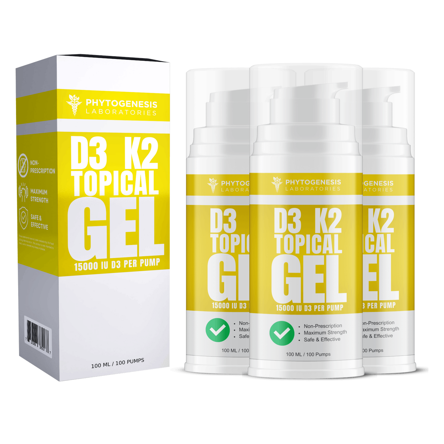 D3 K2 Topical Gel 3 Month Supply