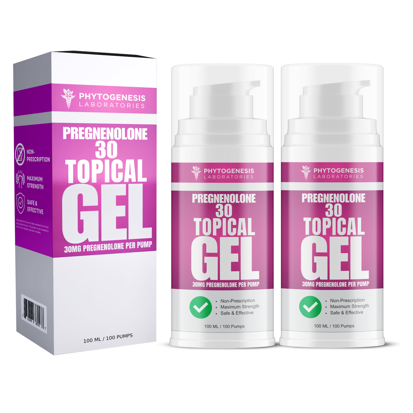 New Pregnenolone 30 Topical Gel 2 Month Supply