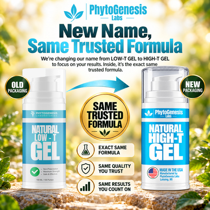 Natural Low T Men's Vitality Topical Gel