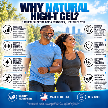 Natural Low T Men's Vitality Topical Gel