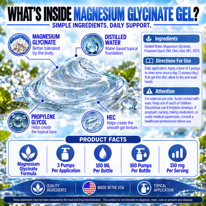 Magnesium Glycinate 150 mg Topical Gel