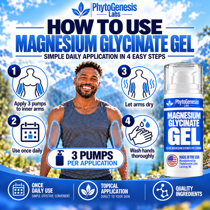 Magnesium Glycinate 150 mg Topical Gel