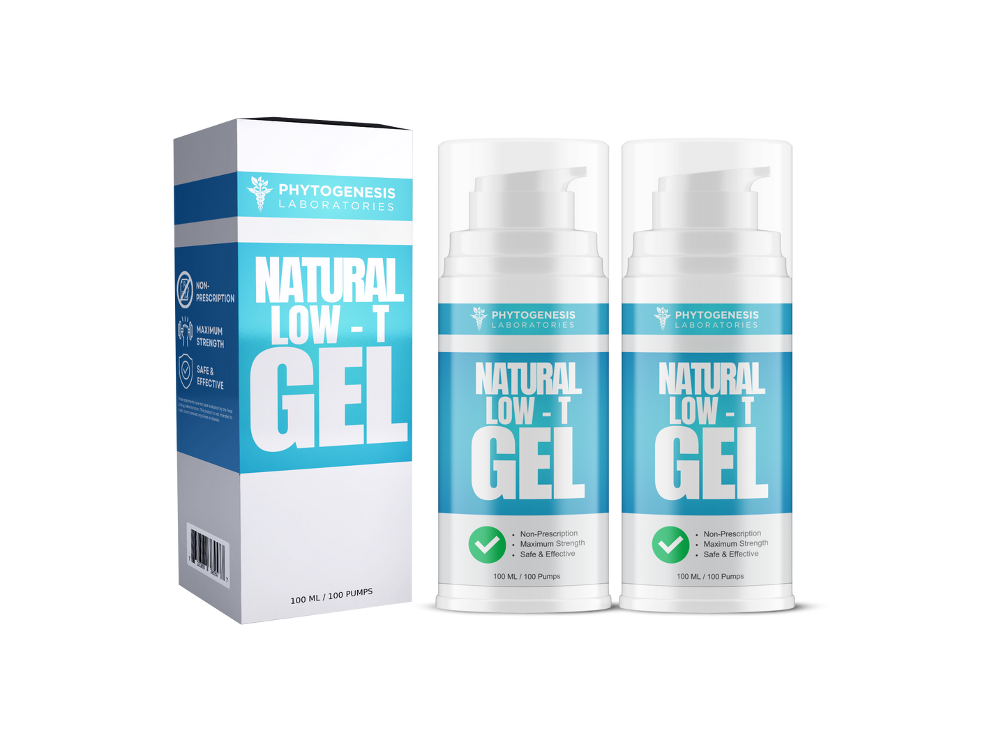 Androgenesis Natural Men’s Vitality Topical Gel 2 Month Supply
