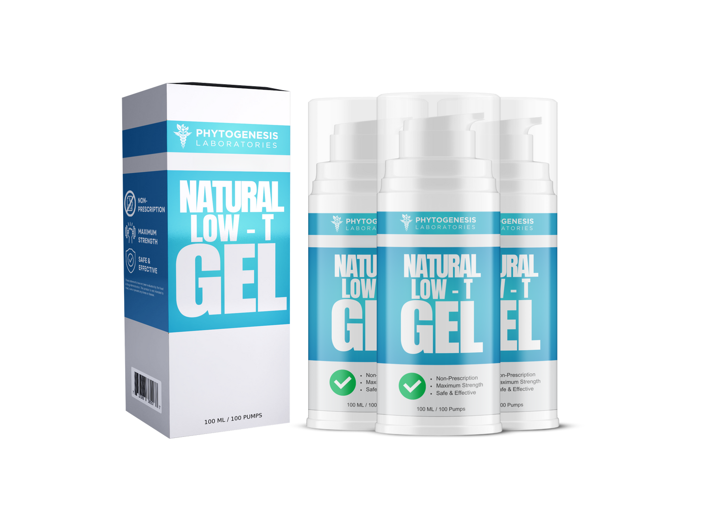 Androgenesis Natural Men’s Vitality Topical Gel 3 Month Supply