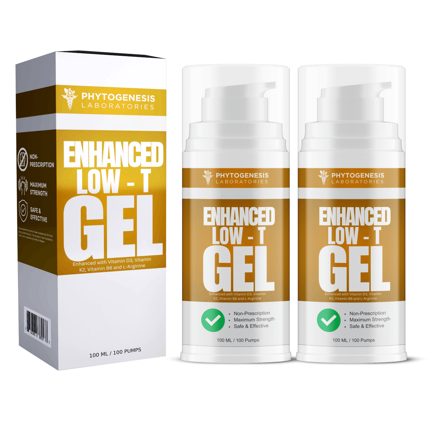 Androgenesis Natural Wellness Gel Enhanced Formula 2 Month Supply
