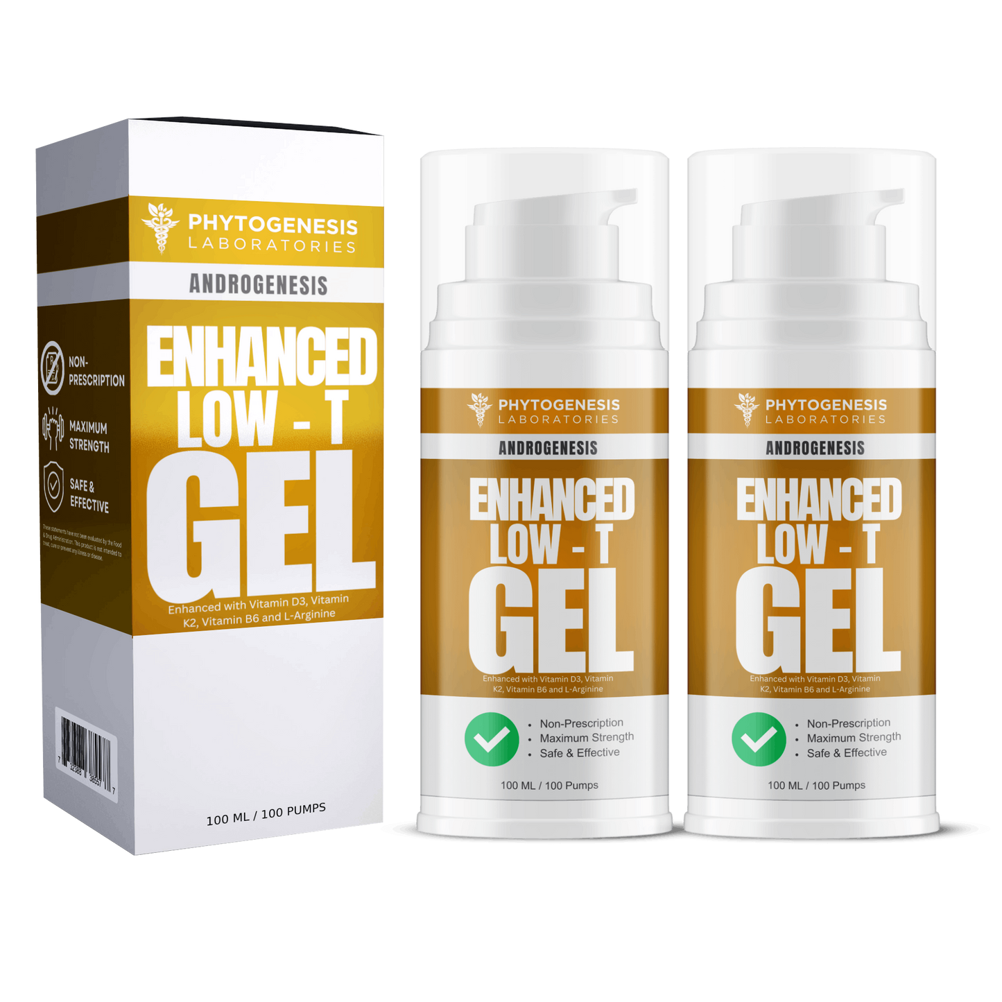 Androgenesis Natural Low-T Enhanced Formula 2 Month Supply