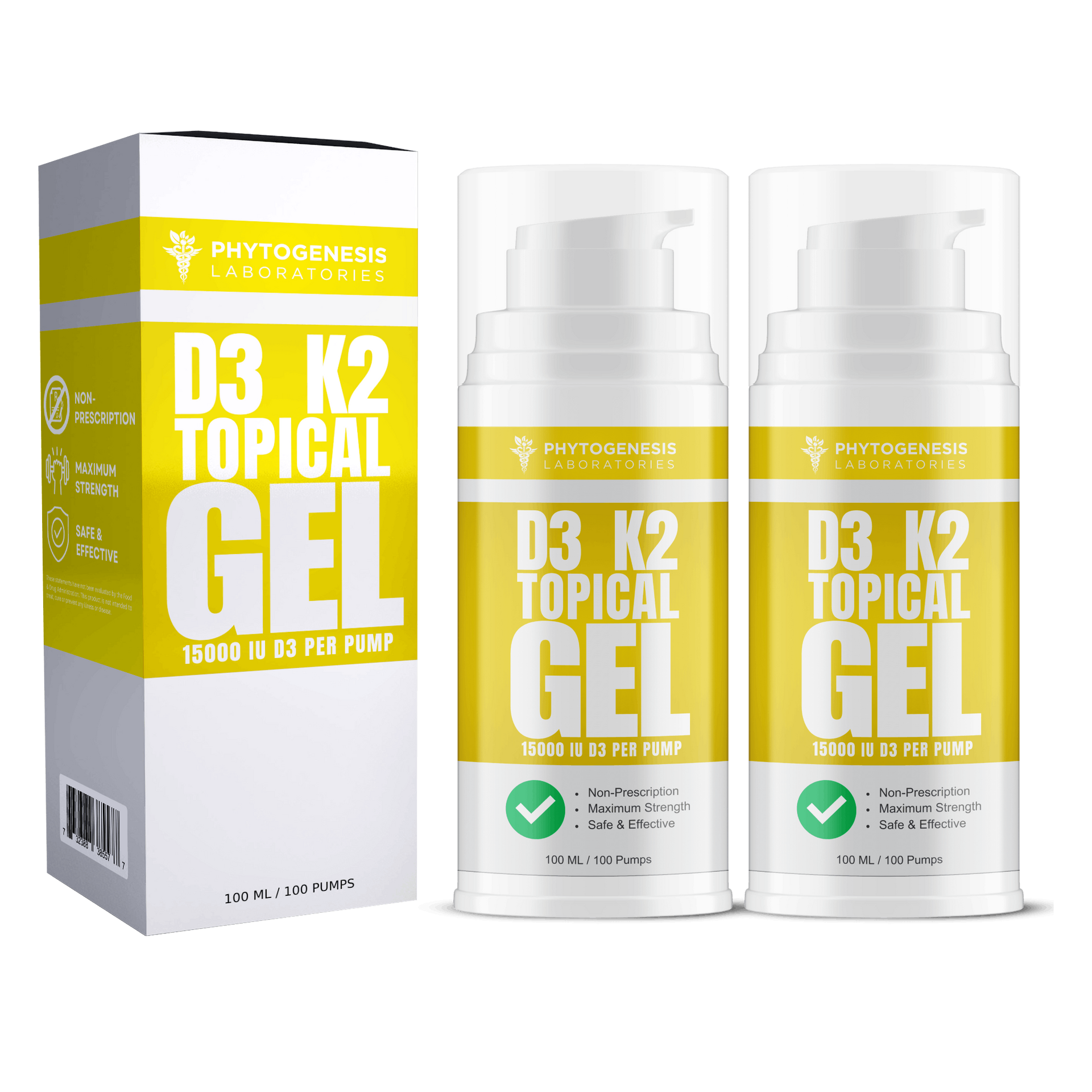 D3 K2 Topical Gel 2 Month Supply – Phyto Genesis Laboratories, LLC