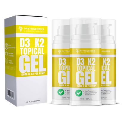 D3 K2 Topical Gel 3 Month Supply