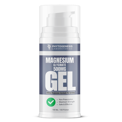 Magnesium Glycinate 500 Topical Gel 3 Month Supply
