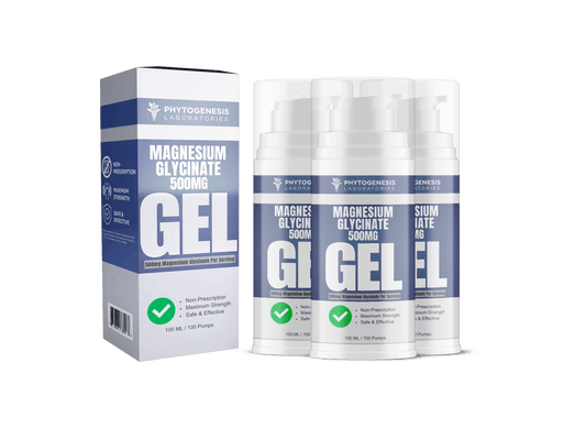 Magnesium Glycinate 500 Topical Gel 3 Month Supply