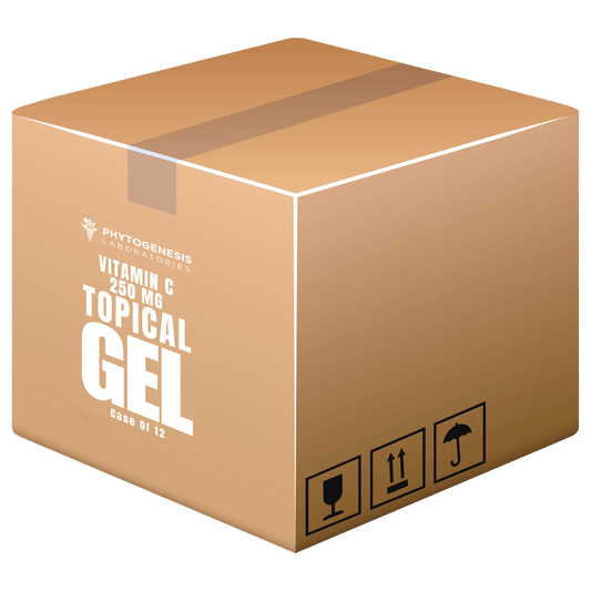 Wholesale case of Vitamin C 250 Topical Gel bottles.