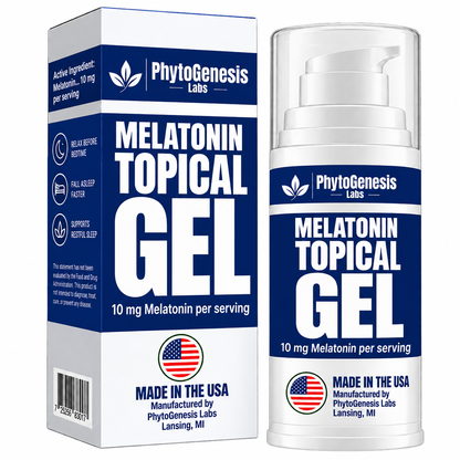 Melatonin Topical Gel, 10 mg Per Serving | Made in USA
