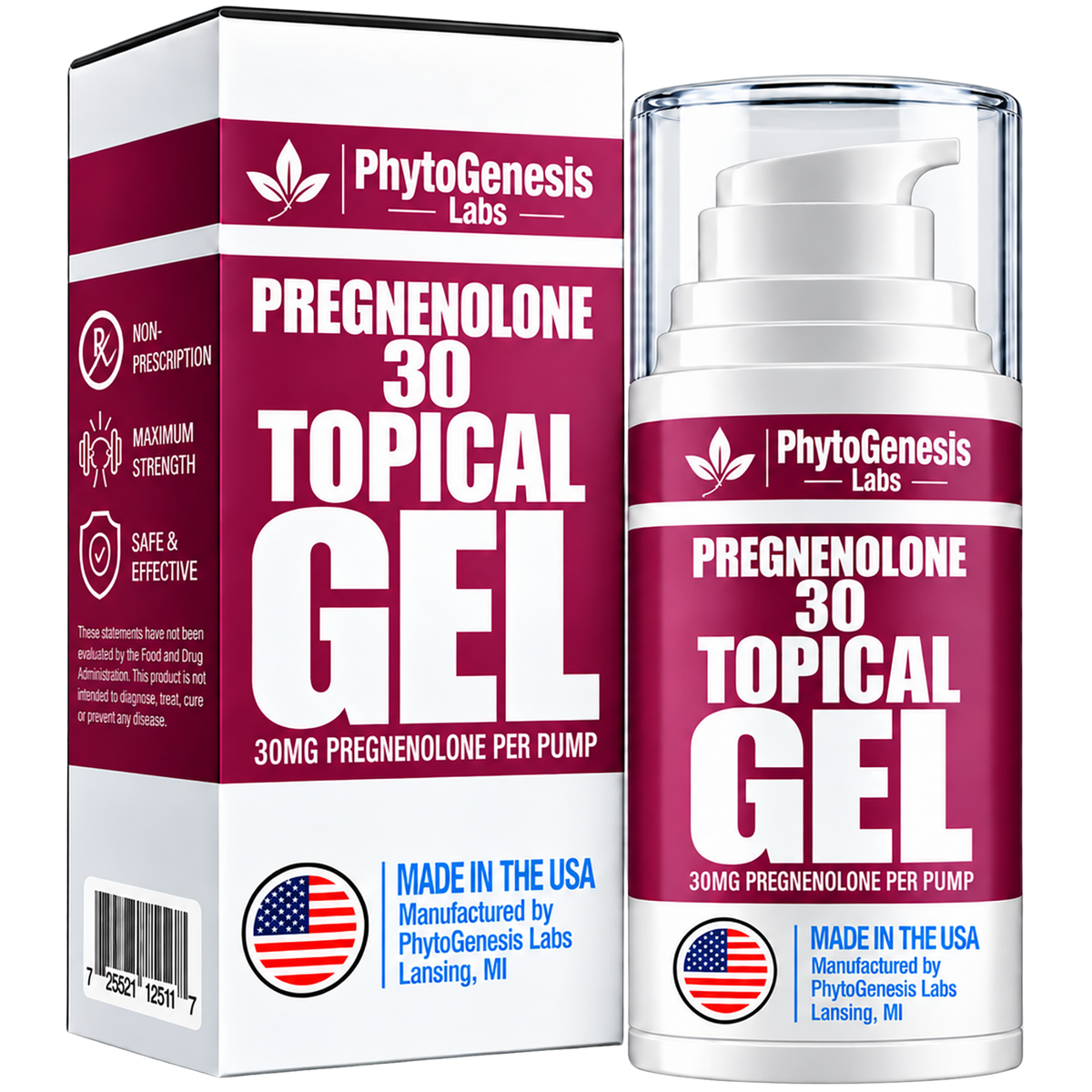 Pregnenolone 30 Topical Gel